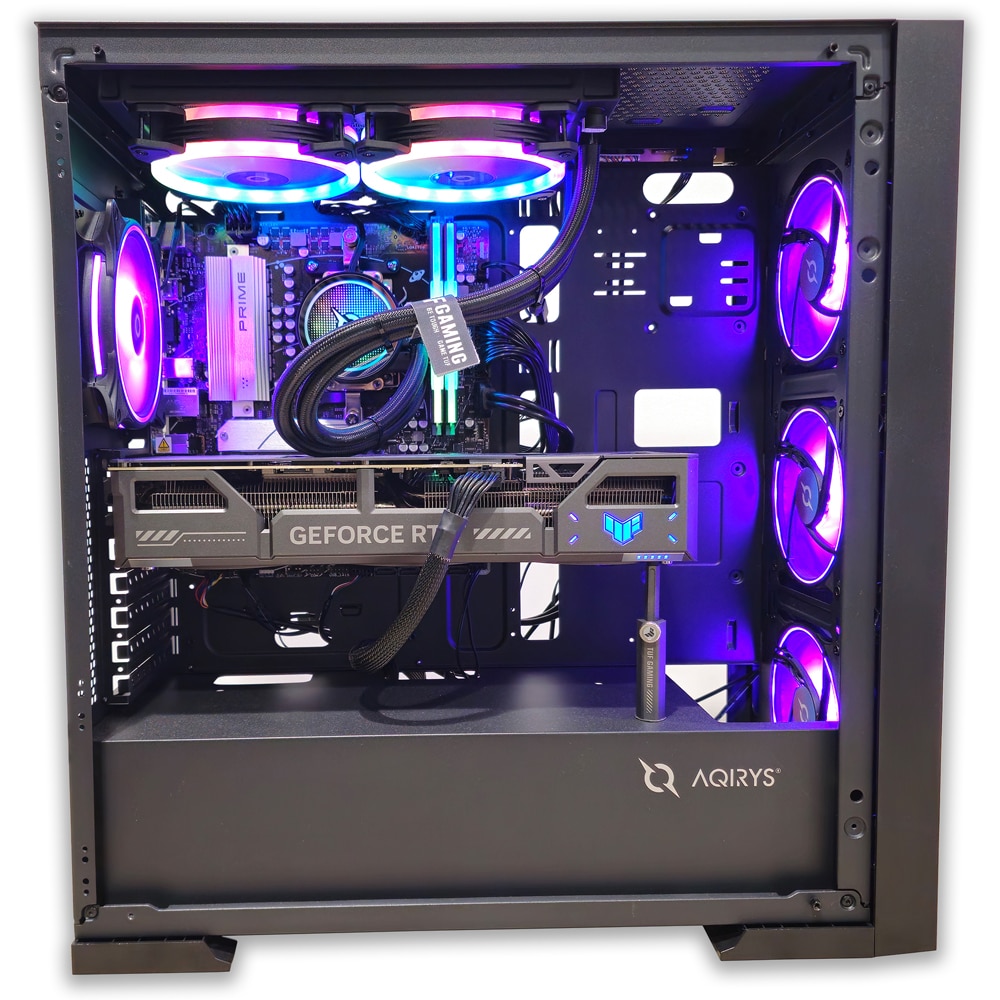 Sistem Desktop Gaming MYRIA Style V92W Powered by ASUS, AMD RYZEN 5 9600X  pana la 5.4GHz, 32GB, SSD 1TB, NVIDIA GeForce RTX 5070 TI 16GB, Windows 11 Home