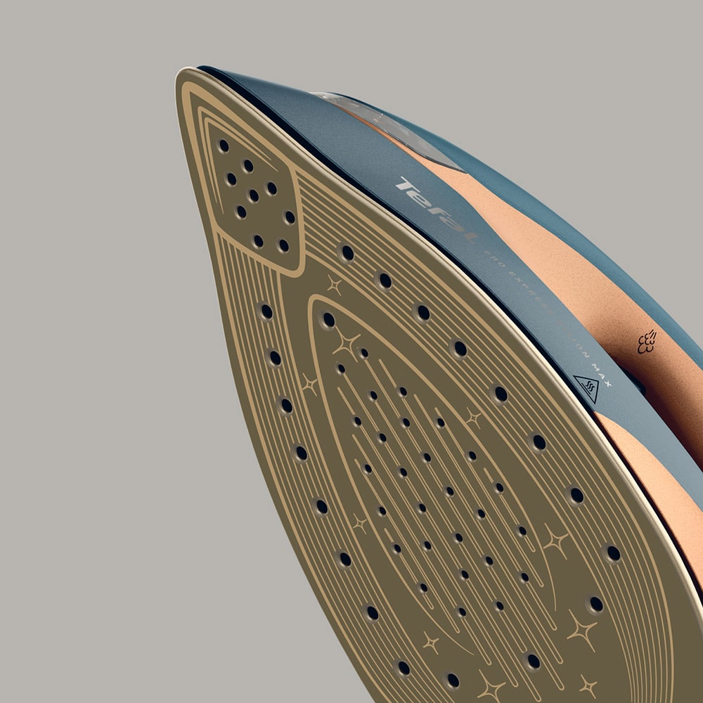 Statie de calcat TEFAL Pro Express Vision Max GV9920E0, 3000W, 850g/min, 1.2l, talpa Durilium AirGlide AutoClean, verde-bronz