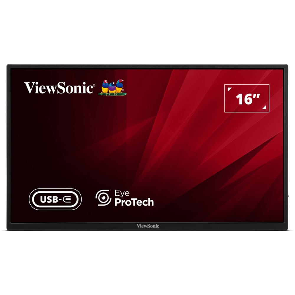 Monitor LED IPS VIEWSONIC VA1650, 16", Full HD, 60Hz, Flicker-Free, negru