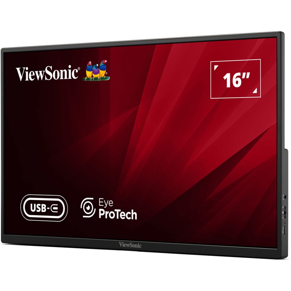 Monitor LED IPS VIEWSONIC VA1650, 16", Full HD, 60Hz, Flicker-Free, negru