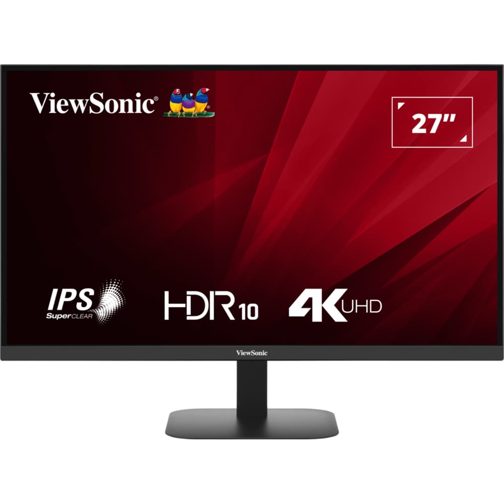 Monitor LED IPS VIEWSONIC VA2708-4K-HD, 27", UHD, 60Hz, HDR10, Flicker-Free, negru