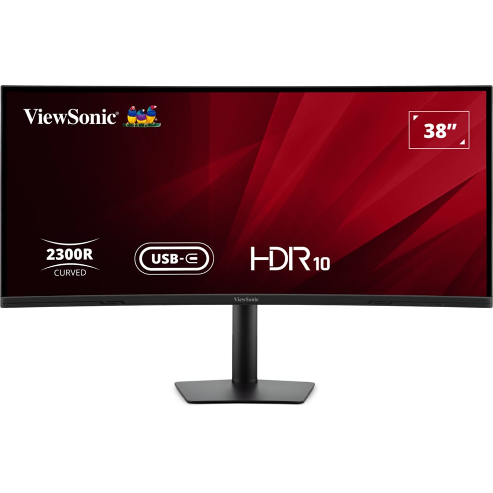 Monitor curbat LED IPS VIEWSONIC VA3820C, 38", WQHD+, 75Hz, HDR10, Flicker-Free, negru