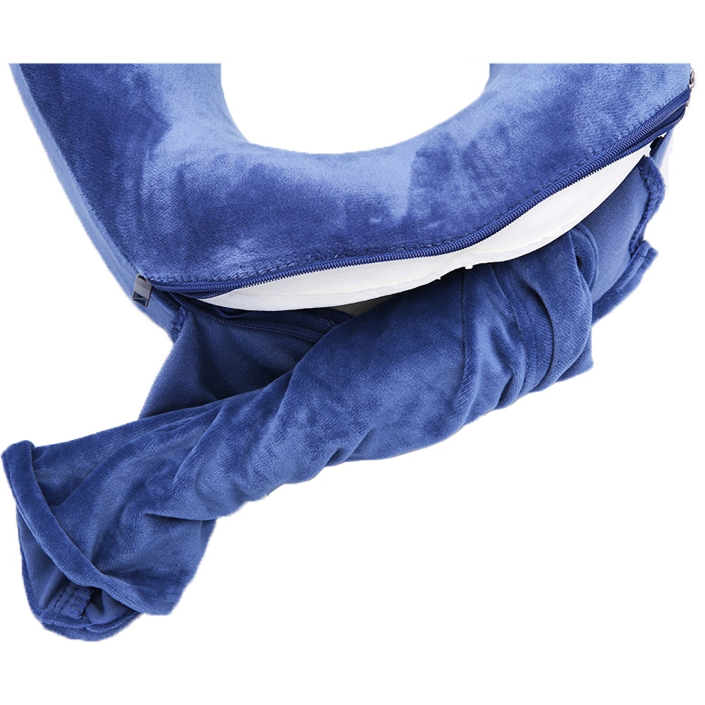 Perna de calatorie cu gluga TRAVEL BLUE TB-216, albastru