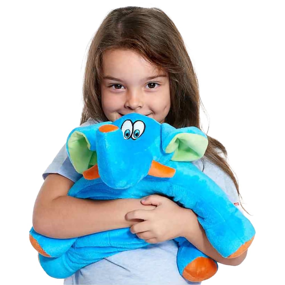 Perna de calatorie TRAVEL BLUE Elefantul Trunky, albastru-portocaliu