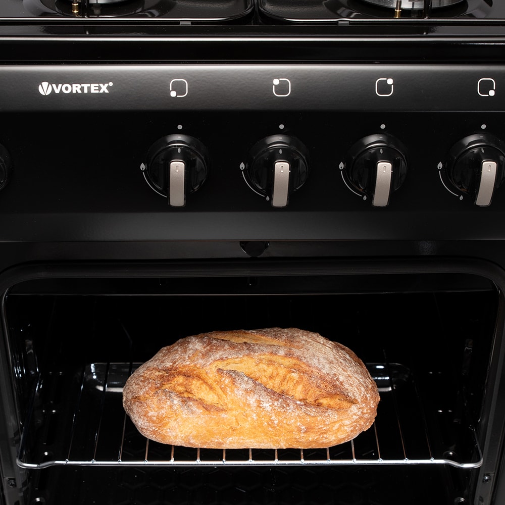 Aragaz VORTEX VAG5050BK01K, 4 arzatoare, Gaz, L 50 cm, negru