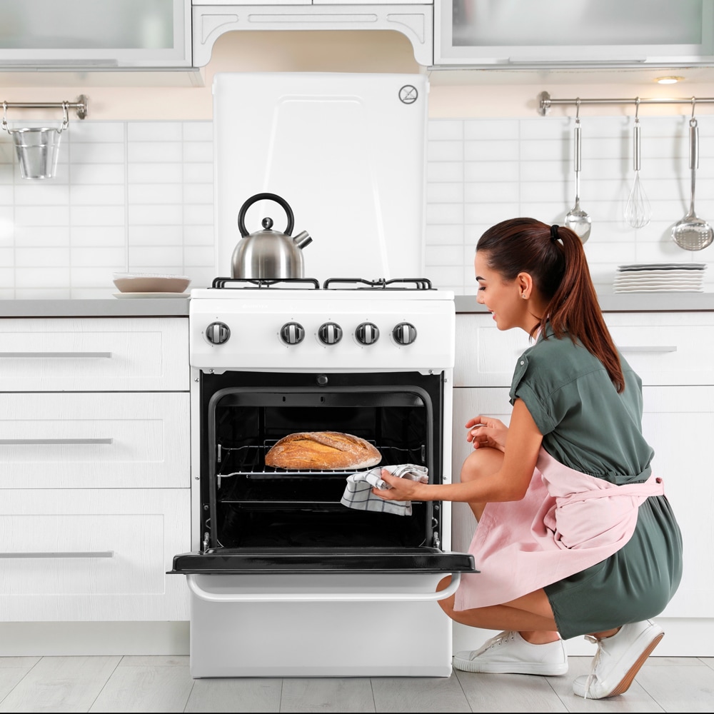 Aragaz VORTEX VAG5050WH01K, 4 arzatoare, Gaz, L 50 cm, alb