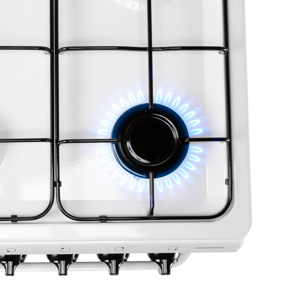Aragaz VORTEX VAG5050WH01K, 4 arzatoare, Gaz, L 50 cm, alb