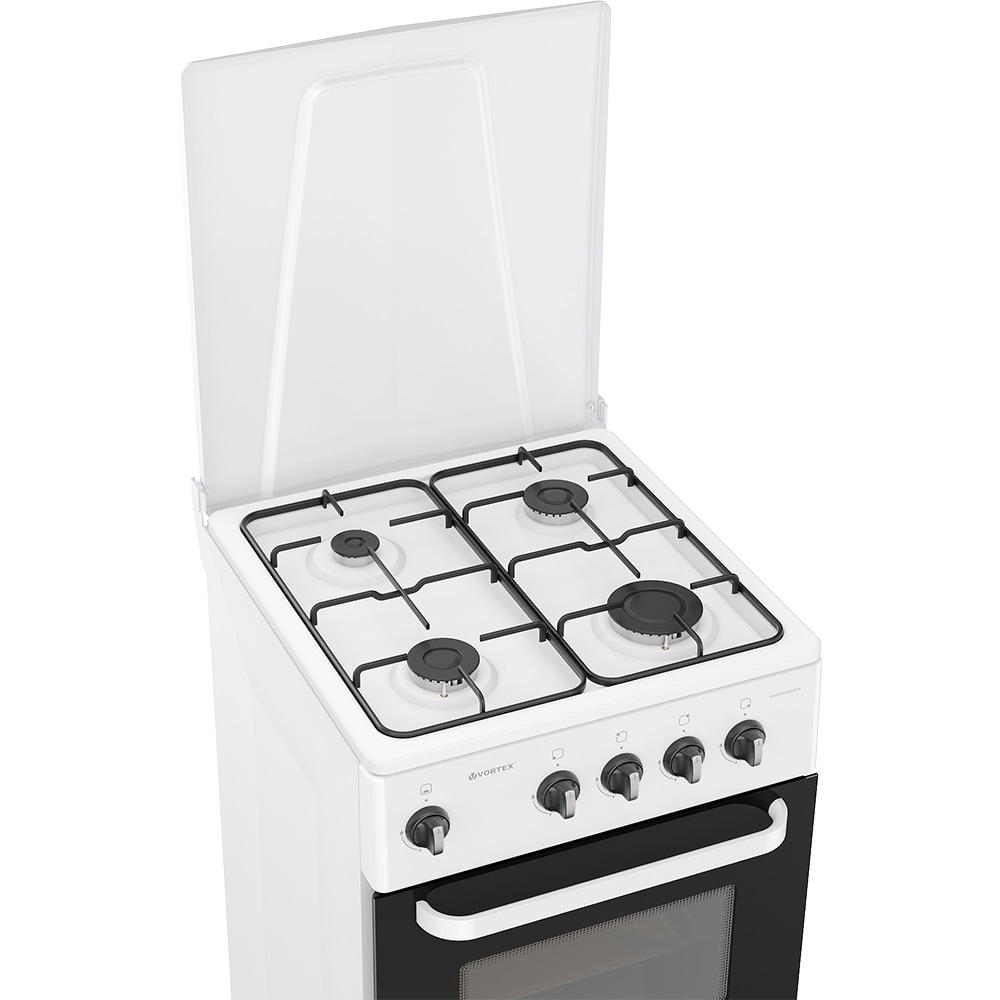 Aragaz VORTEX VAG5050WH02K, 4 arzatoare, Gaz, L 50 cm, alb