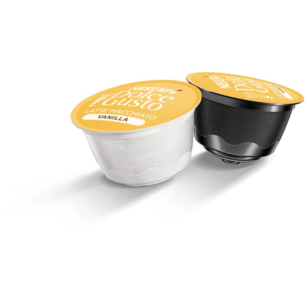 Capsule cafea NESCAFE Vanilla Macchiato, compatibile Dolce Gusto, 8 capsule cafea + 8 capsule lapte, 188.4g