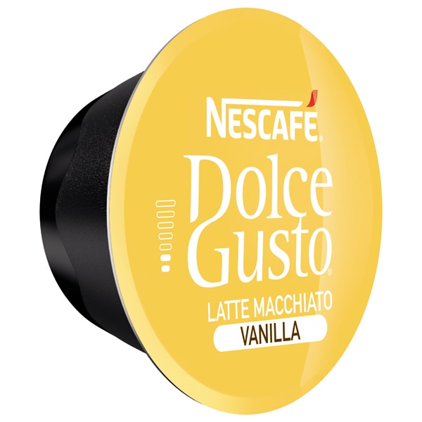 Capsule cafea NESCAFE Vanilla Macchiato, compatibile Dolce Gusto, 8 capsule cafea + 8 capsule lapte, 188.4g