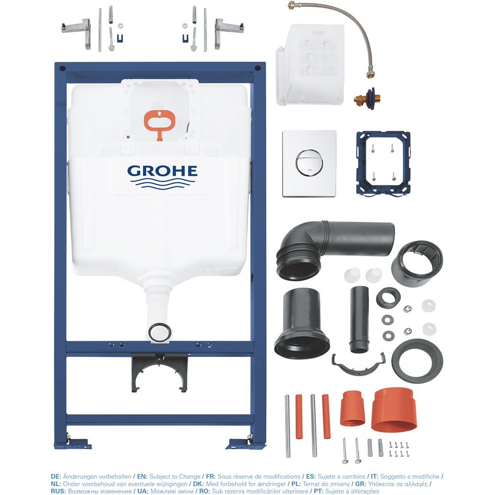 Set rezervor WC incastrat GROHE Rapid SL 3in1 38860000, 6-9 l, crom
