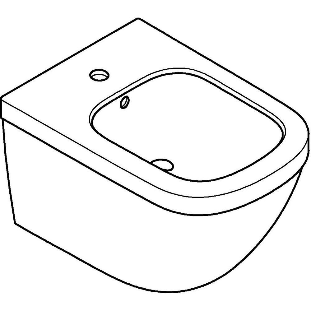 Bideu GROHE Euro Ceramic 3920800H, montaj suspendat, evacuare orizontala, preaplin, alb