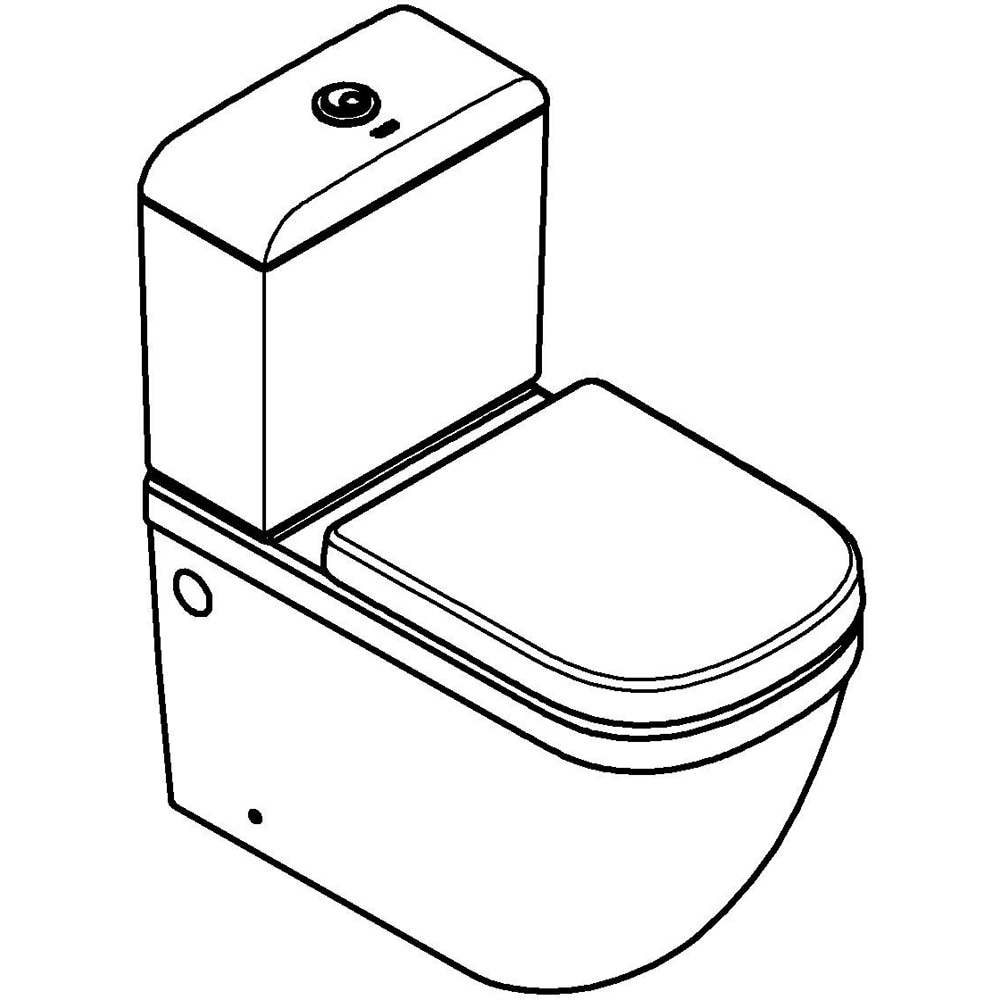 Set vas WC GROHE Euro Ceramic 39462000, montaj pe pardoseala, evacuare orizontala, cu capac, alb