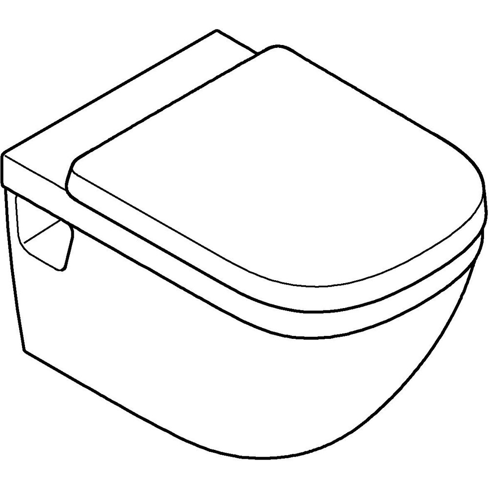 Vas WC GROHE Euro Ceramic 39703000, montaj suspendat, evacuare orizontala, cu capac, alb