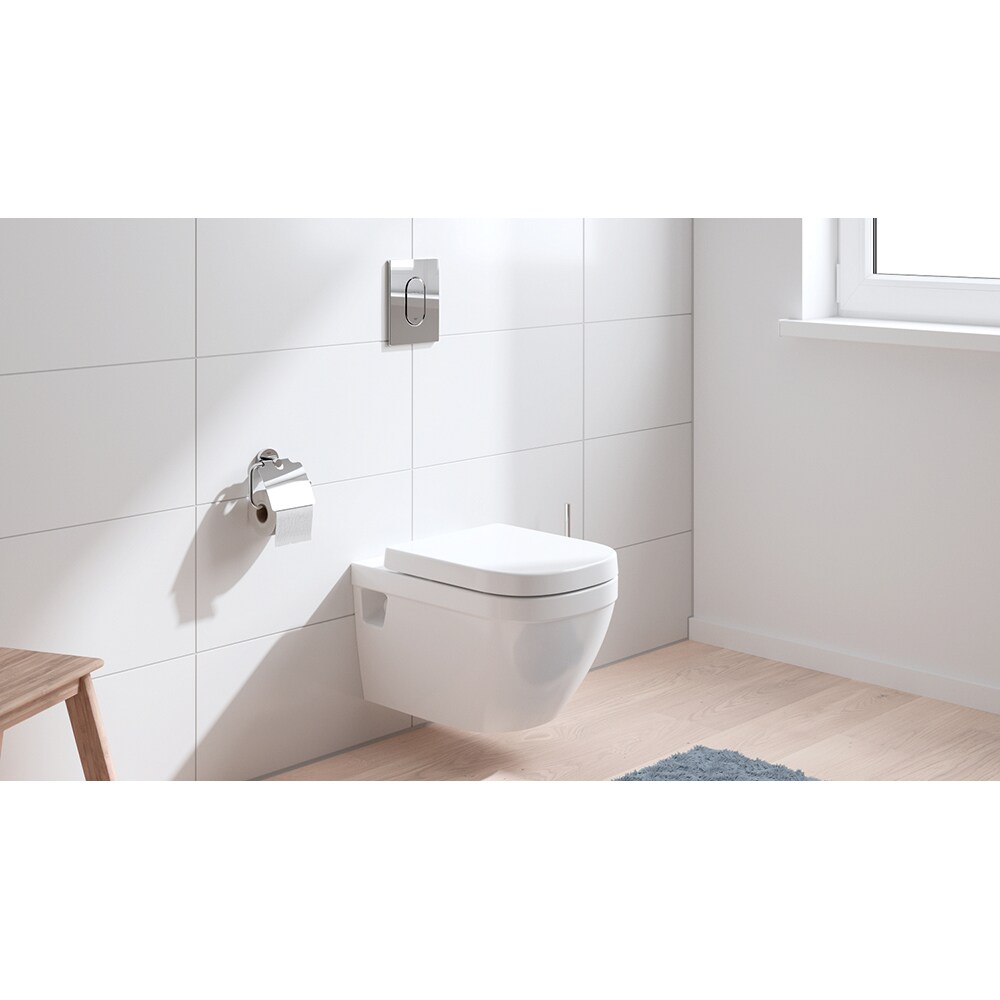 Vas WC GROHE Euro Ceramic 39703000, montaj suspendat, evacuare orizontala, cu capac, alb