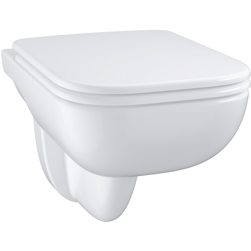 Vas WC GROHE Start Edge 39815000, montaj suspendat, evacuare orizontala, cu capac, alb