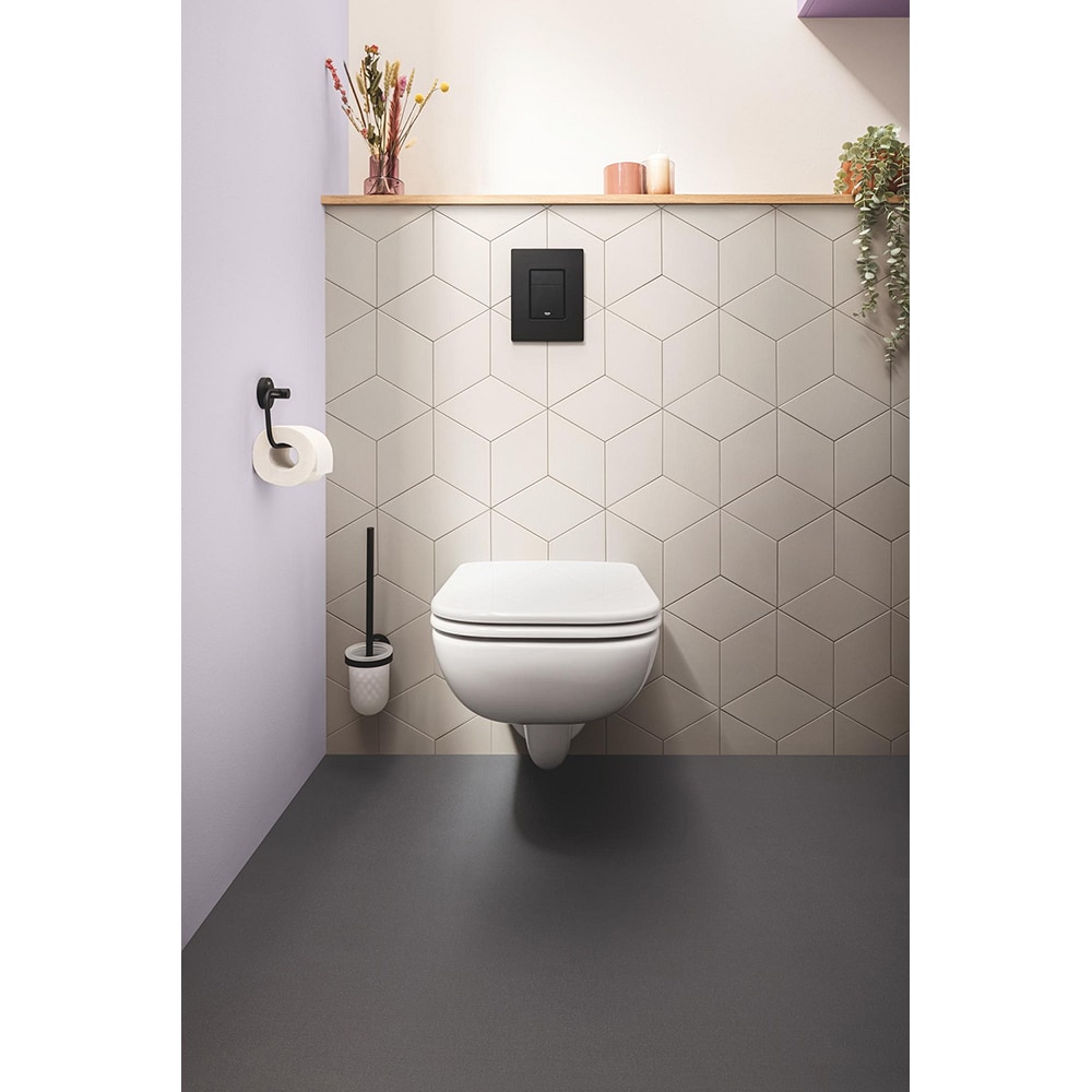 Vas WC GROHE Start Edge 39815000, montaj suspendat, evacuare orizontala, cu capac, alb