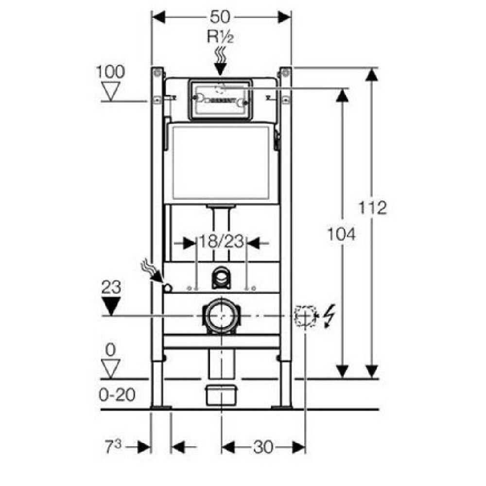 Set rezervor WC incastrat GEBERIT Duofix Up 100 111.153.00.1, 6l