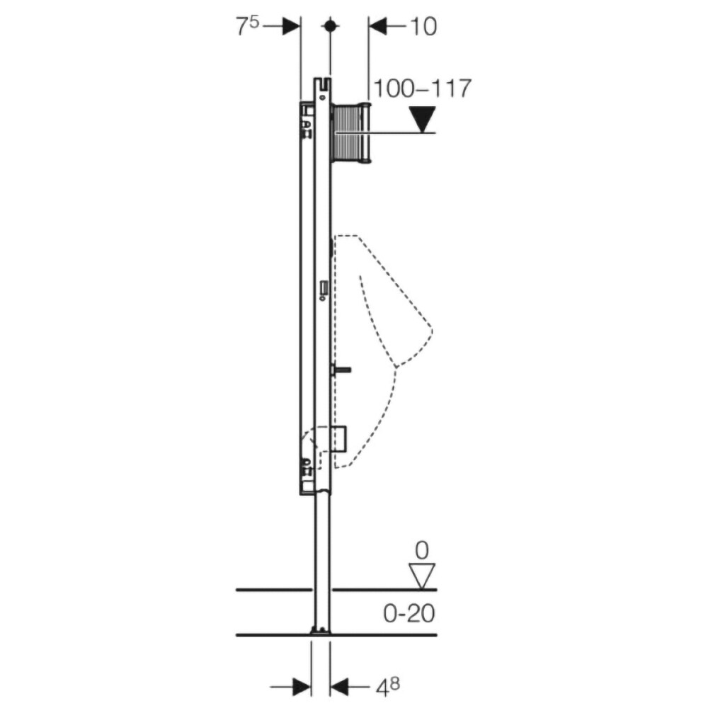 Set cadru fixare pisoar GEBERIT Duofix Basic 111.695.46.5