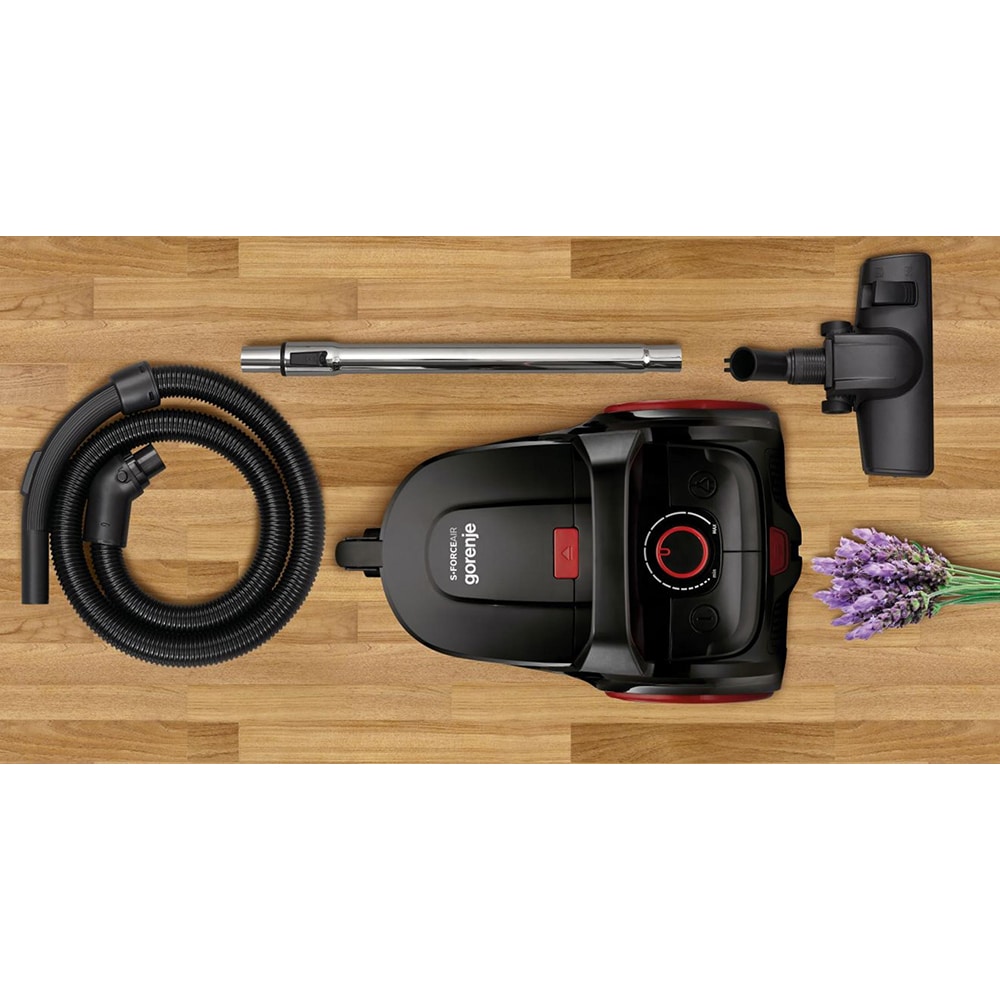 Aspirator fara sac GORENJE VC1801SFABKR, 3l, 850W, 78dB, rosu-negru