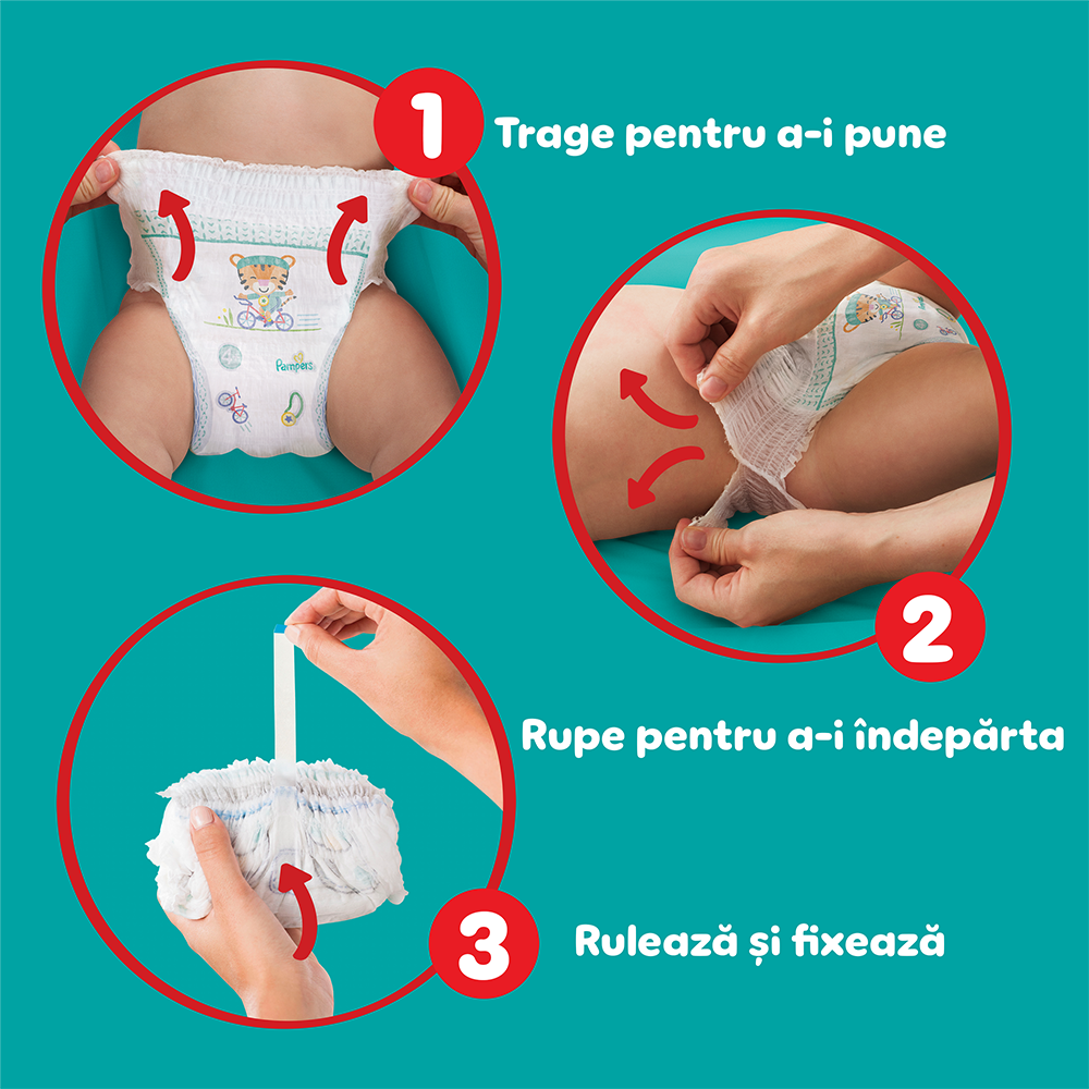 Scutece chilotel PAMPERS Active Baby Pants nr 6, Unisex, 13-19 kg, 84 buc