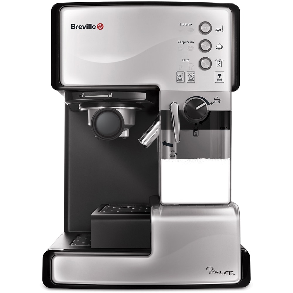Espressor manual BREVILLE Prima Latte VCF045X-01, 1.5l, 15 bar, negru-argintiu