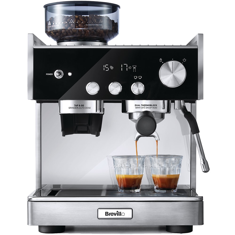 Espressor manual BREVILLE Barista Signature VCF161X-01, 2.8l, 2350W, 15 bar, argintiu-negru