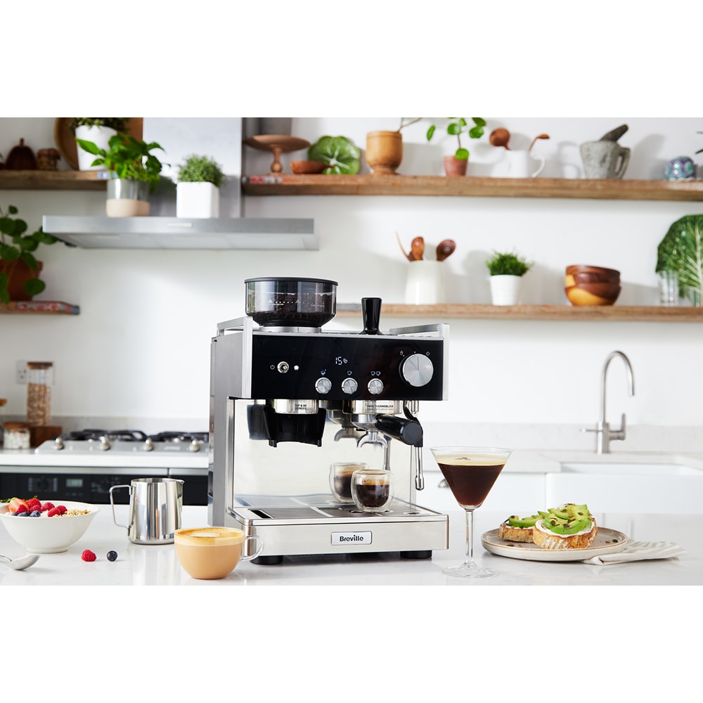Espressor manual BREVILLE Barista Signature VCF161X-01, 2.8l, 2350W, 15 bar, argintiu-negru