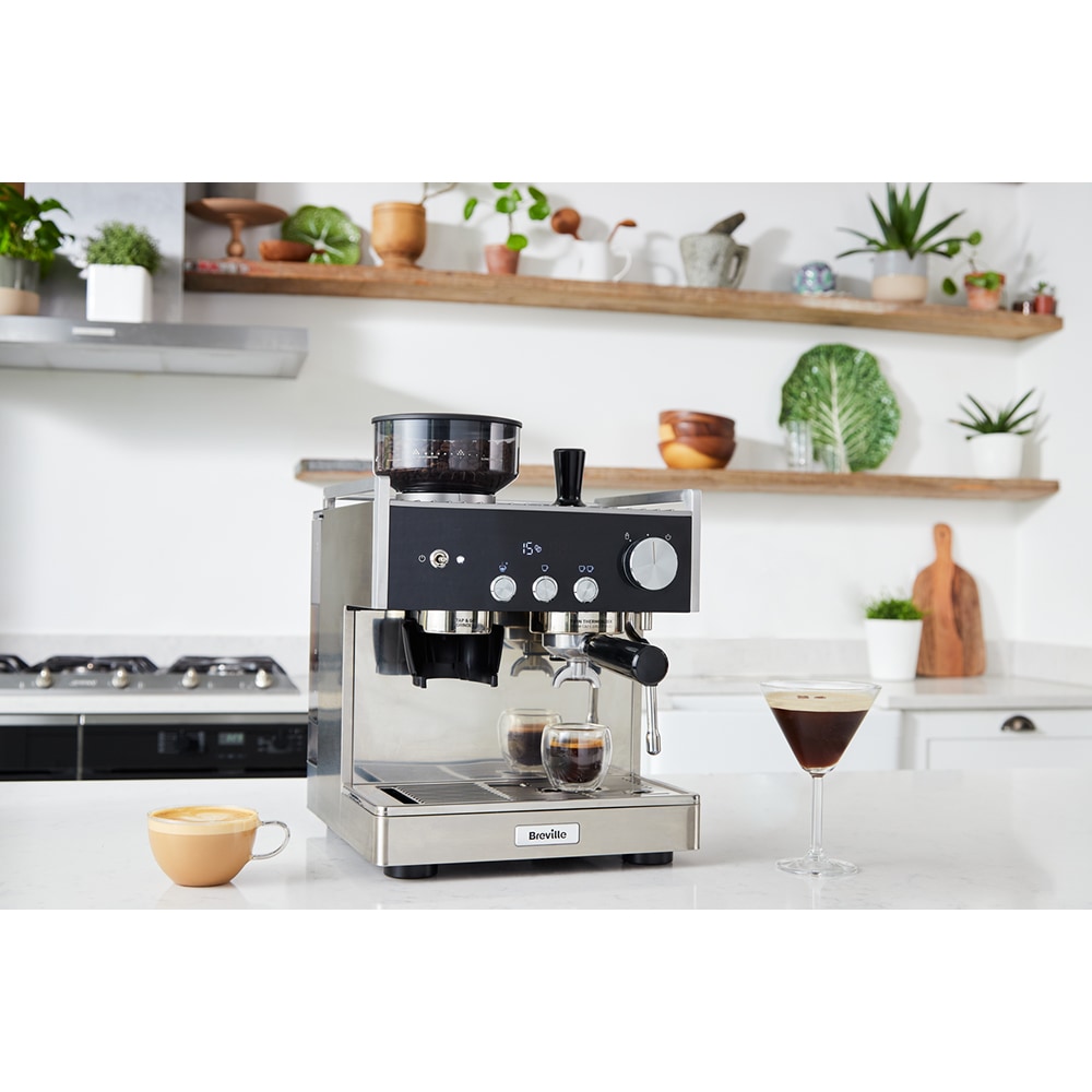 Espressor manual BREVILLE Barista Signature VCF161X-01, 2.8l, 2350W, 15 bar, argintiu-negru