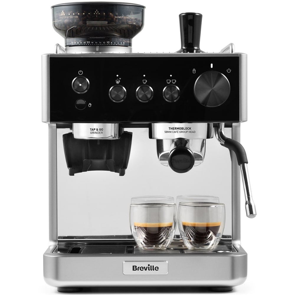 Espressor manual BREVILLE Barista Classic VCF186X-01, 1.8l, 1550W, 15 bar, argintiu-negru
