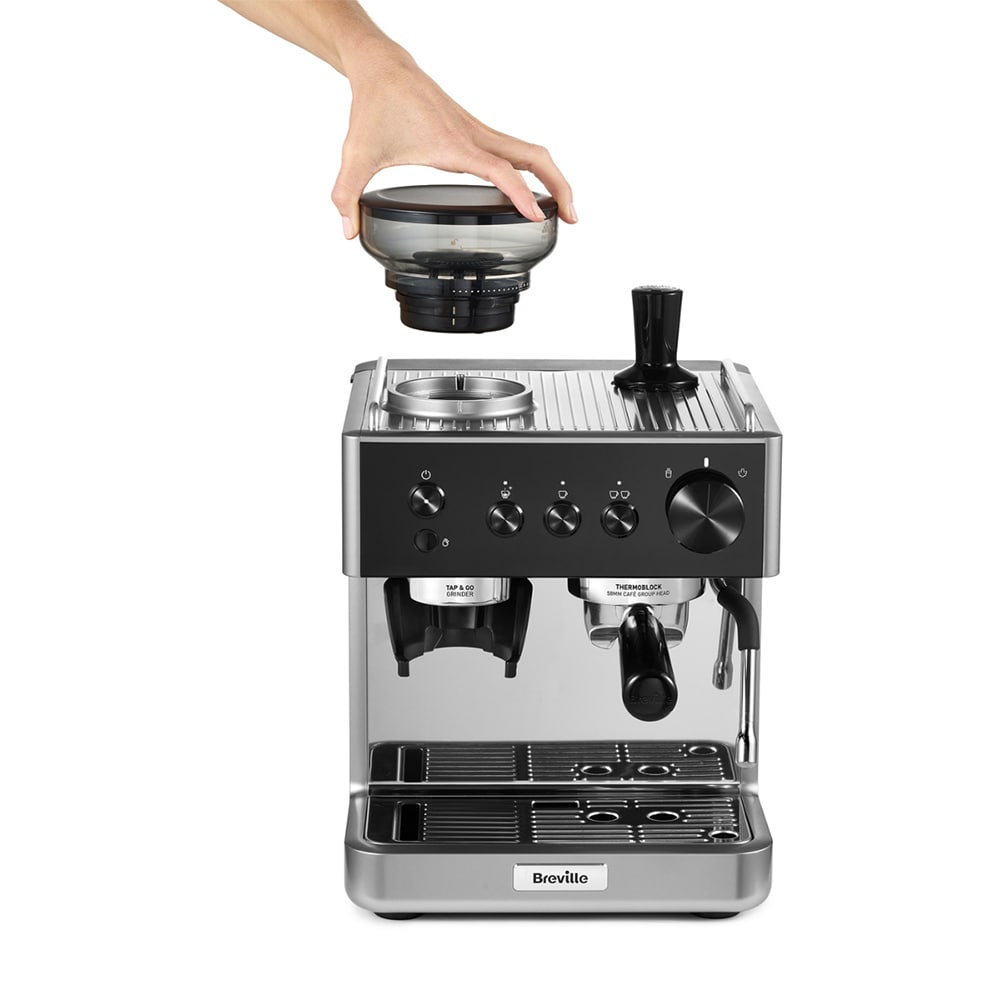 Espressor manual BREVILLE Barista Classic VCF186X-01, 1.8l, 1550W, 15 bar, argintiu-negru