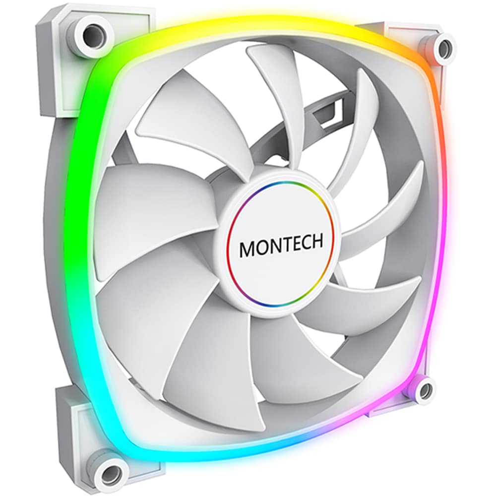 Ventilator MONTECH AX140 PWM White, 140 mm, iluminare ARGB, VEMTAX140WH