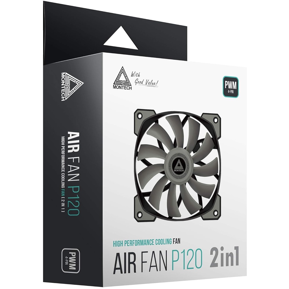 Set 2 ventilatoare MONTECH Air Fan P120, 120 mm, VEMTKITAP120