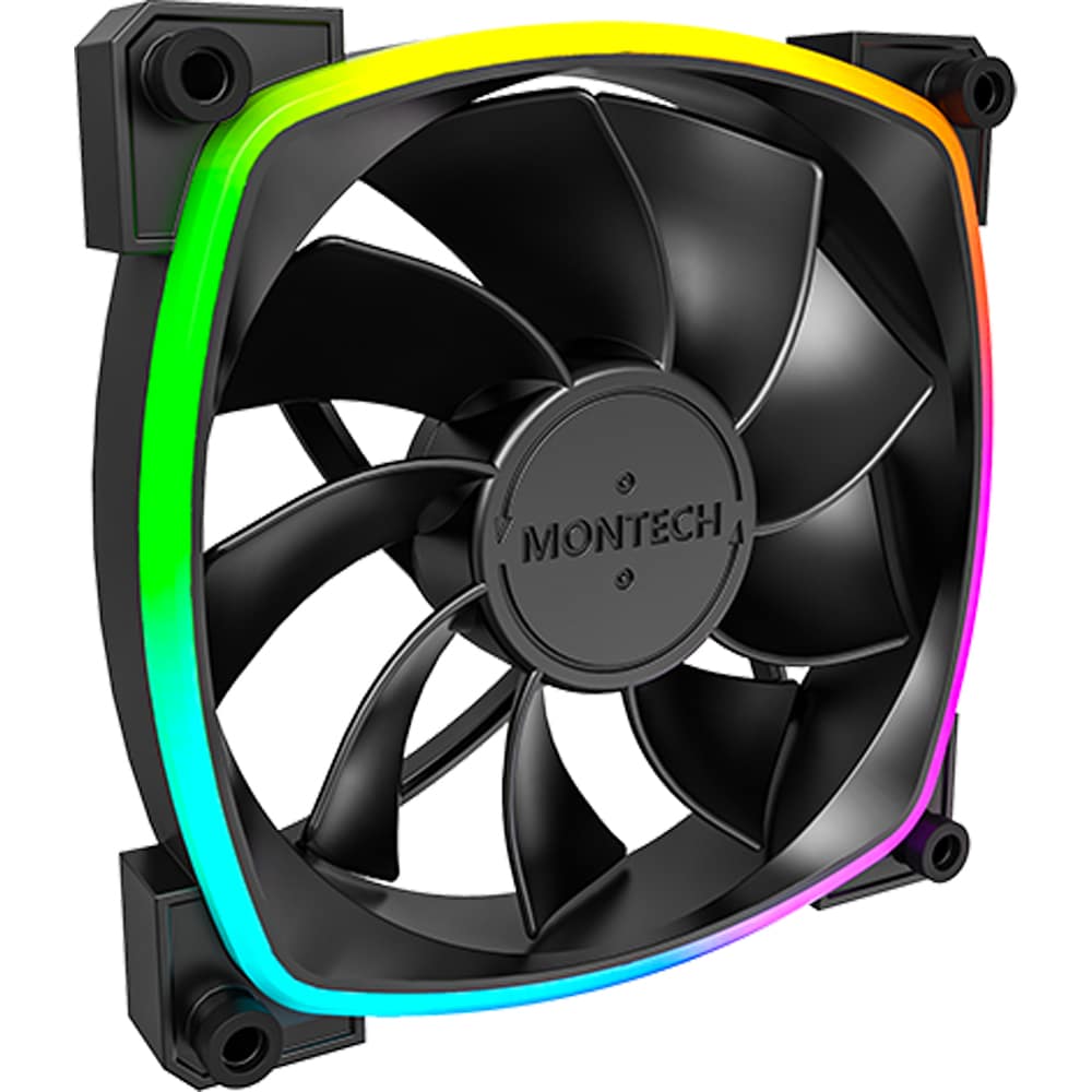 Ventilator MONTECH RX120 PWM Black, 120 mm, iluminare ARGB, VEMTRX120BK
