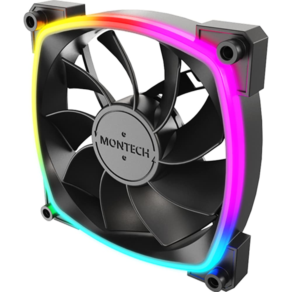 Ventilator MONTECH RX120 PWM Black, 120 mm, iluminare ARGB, VEMTRX120BK