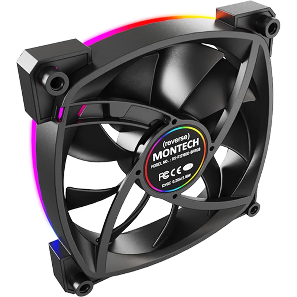 Ventilator MONTECH RX120 PWM Black, 120 mm, iluminare ARGB, VEMTRX120BK