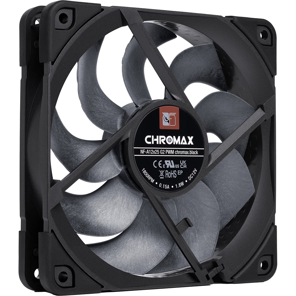 Ventilator NOCTUA NF-A12X15 G2 PWM chromax.black, 120 mm