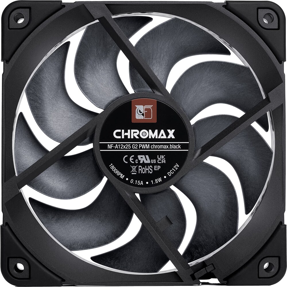 Ventilator NOCTUA NF-A12X15 G2 PWM chromax.black, 120 mm