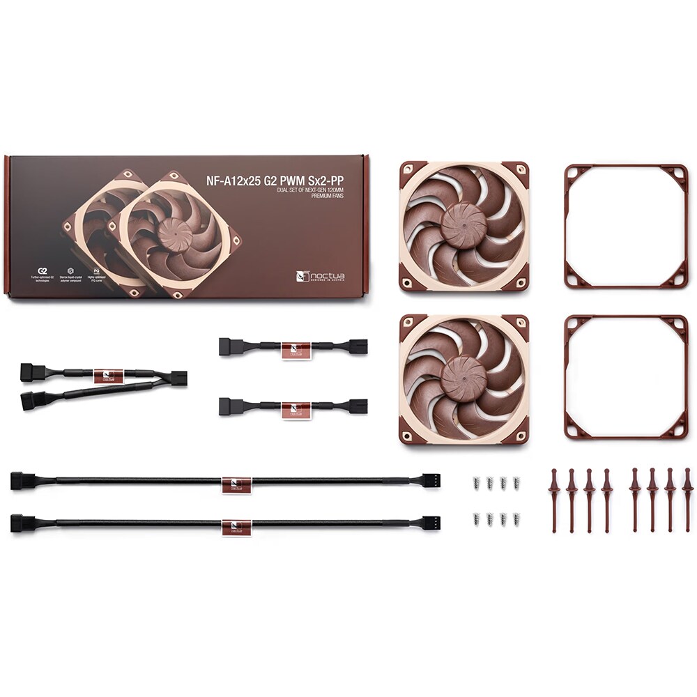 Ventilator NOCTUA NF-A12X15 G2 PWM SX2-PP, 2x120 mm