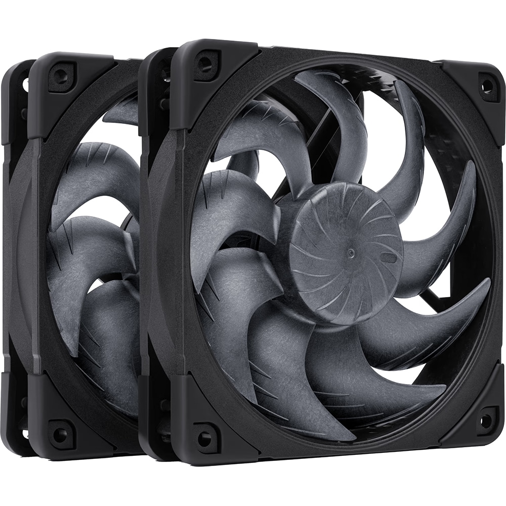 Ventilator NOCTUA NF-A12X15 G2 PWM SX2-PP chromax.black, 2x120 mm