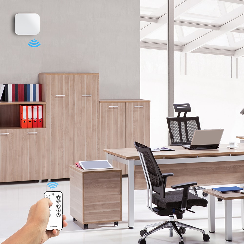 Ventilator cu recuperare de caldura Turbionaire Trend HRV, senzor umiditate, flux de aer reversibil, 1.2W, 31mc/h, 100mm, alb