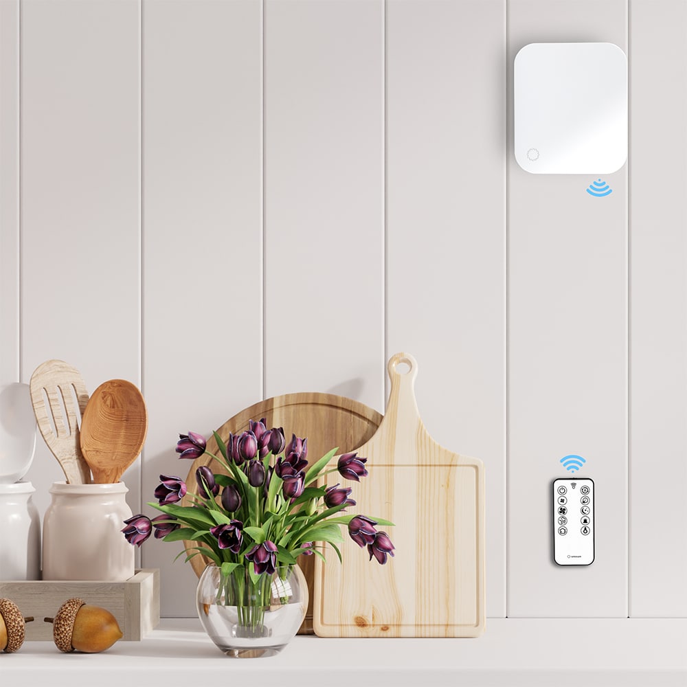 Ventilator cu recuperare de caldura Turbionaire Trend HRV, senzor umiditate, flux de aer reversibil, 1.2W, 31mc/h, 100mm, alb