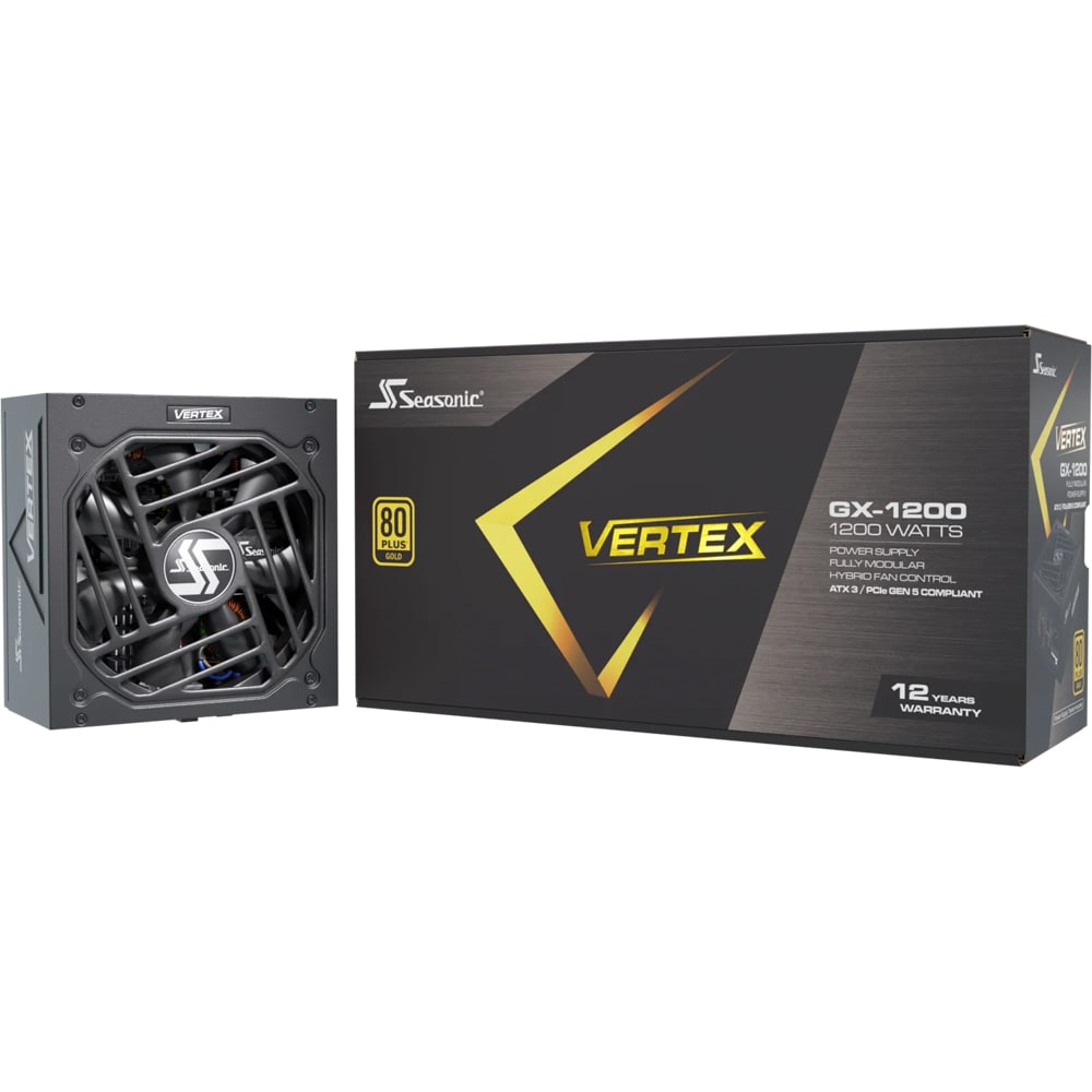 Sursa PC SEASONIC Vertex GX-1200 ATX 3.1, 1200W, 135mm, 80 Plus Gold, Full Modular