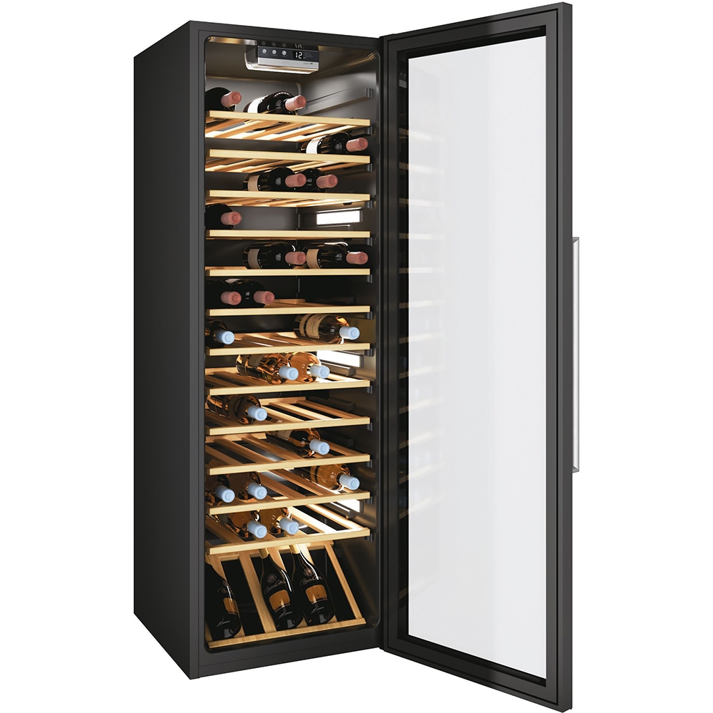 Racitor de vinuri CANDY CWC 200 EELW/NF, 81 sticle, H 146 cm, Clasa G, Wi-Fi, negru