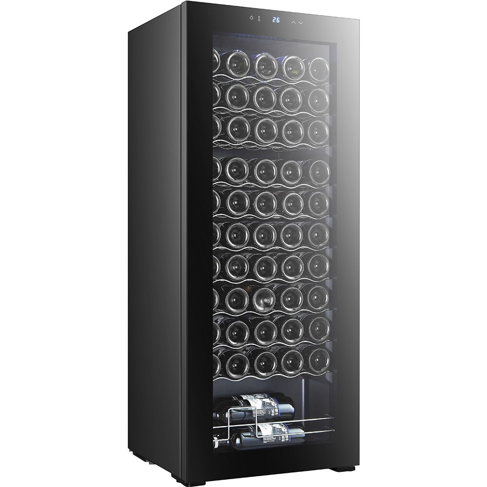 Racitor de vinuri VORTEX VWC15NBK01D, 55 sticle, H 126 cm, Clasa G, negru