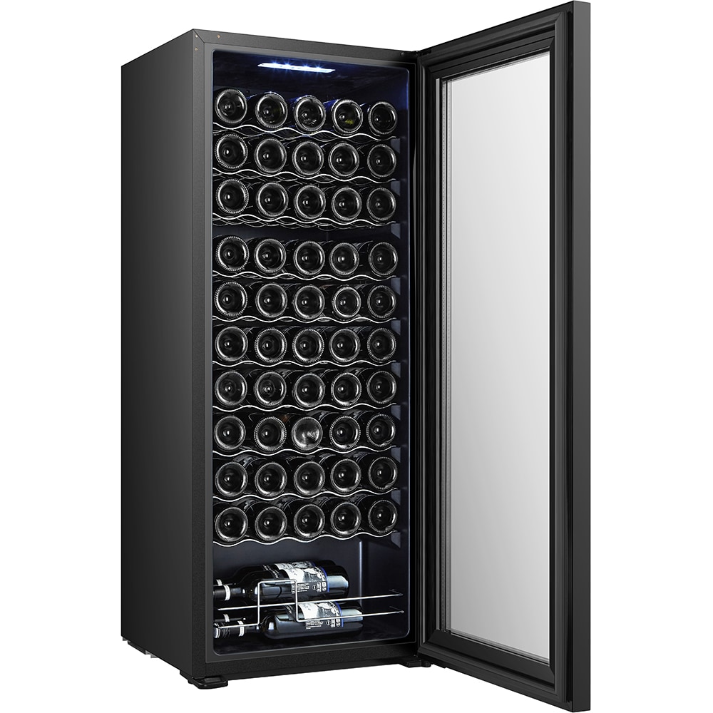 Racitor de vinuri VORTEX VWC15NBK01D, 55 sticle, H 126 cm, Clasa G, negru