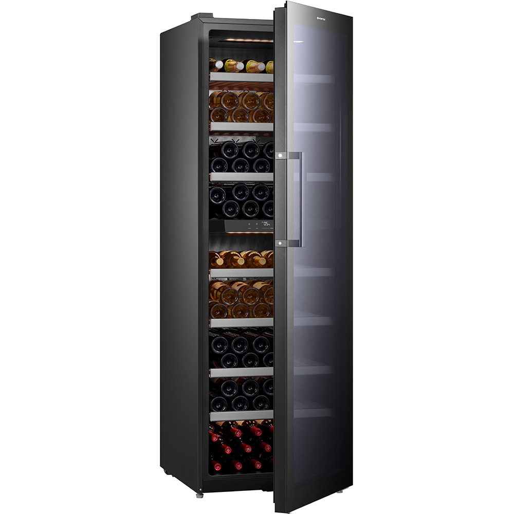 Racitor de vinuri VORTEX VWC43SBK01M, 193 sticle, H 185 cm, Clasa G, negru