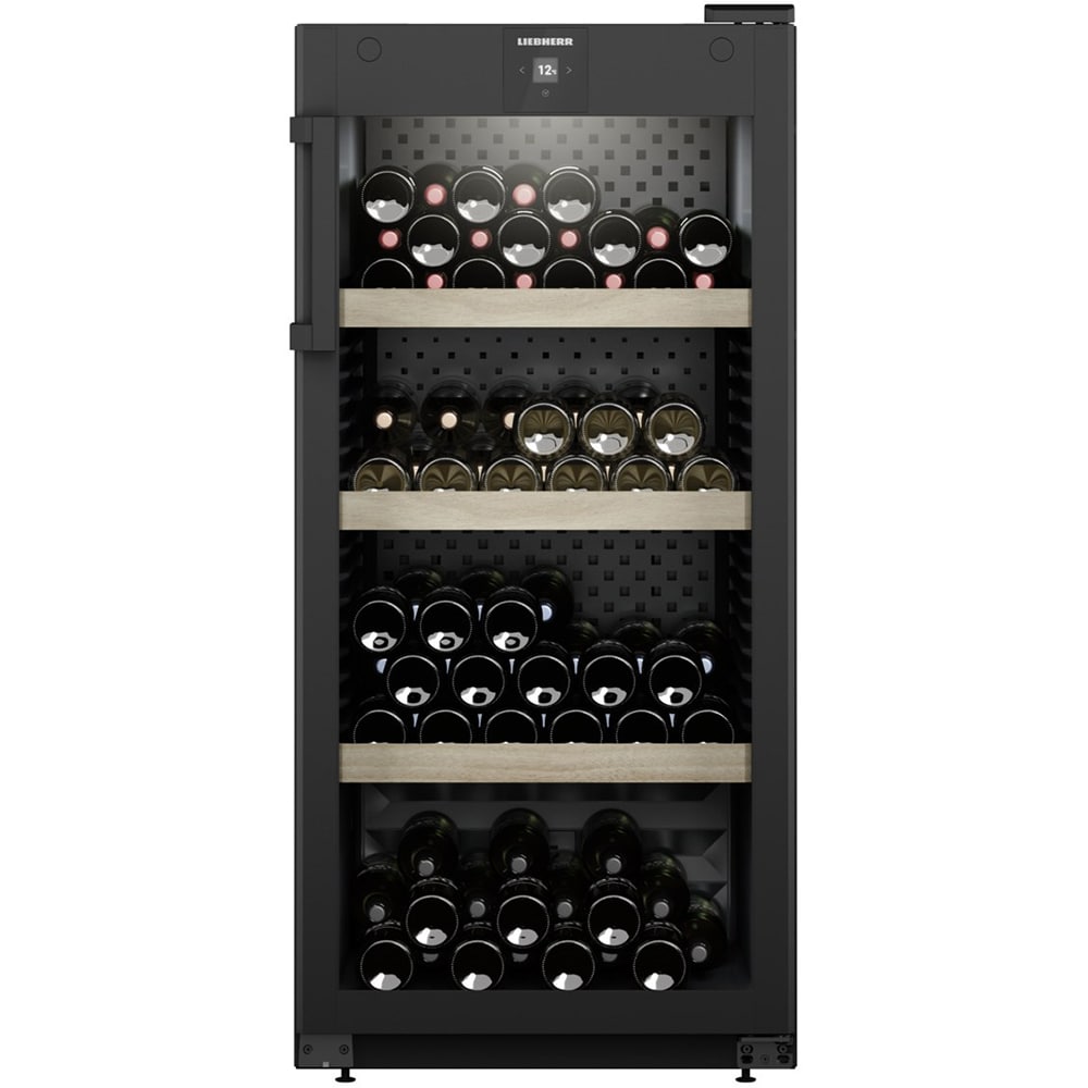 Racitor de vinuri LIEBHERR WPbl 4201 GrandCru, 141 sticle, H 128 cm, Clasa E, negru