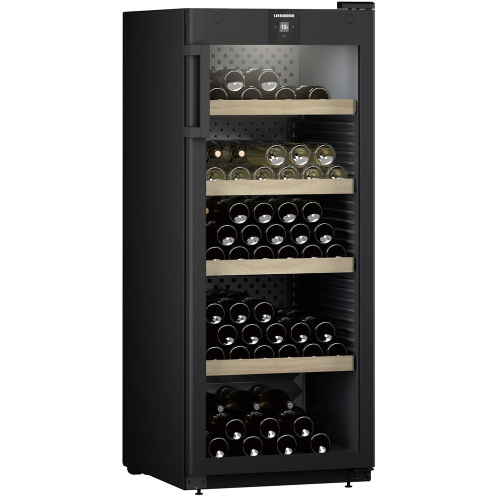 Racitor de vinuri LIEBHERR WPbl 4601 GrandCru, 166 sticle, H 148 cm, Clasa F, negru