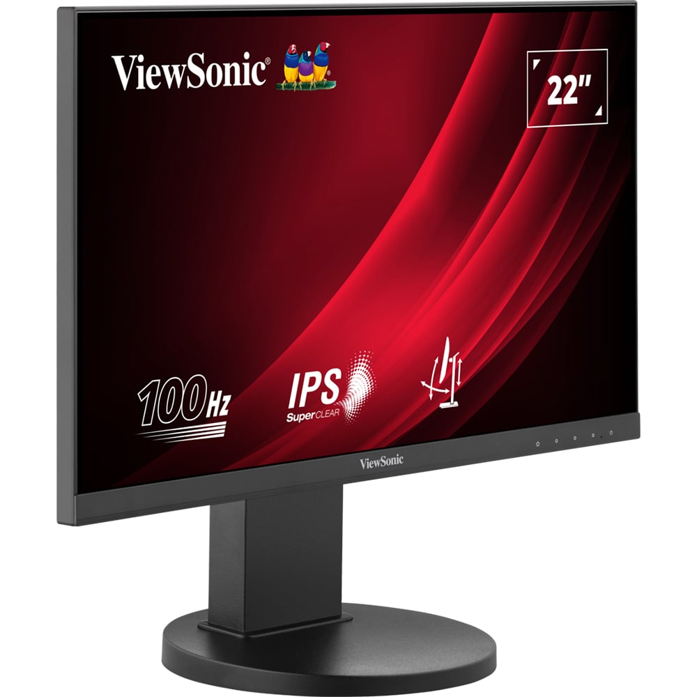 Monitor LED IPS VIEWSONIC VG2208A-HD, 22", Full HD, 100Hz, Flicker-Free, negru